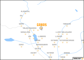 map of Gabás