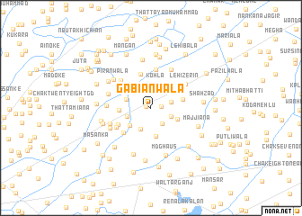 map of Gābiānwāla