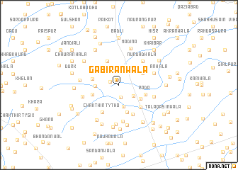 map of Gabīrānwāla