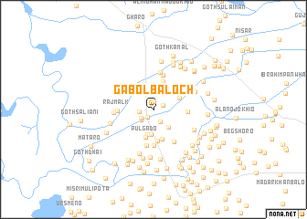 map of Gabol Baloch