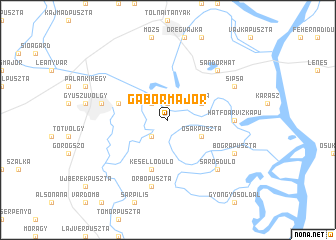 map of Gábormajor