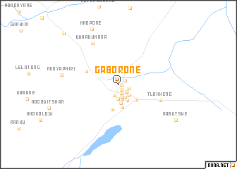 map of Gaborone