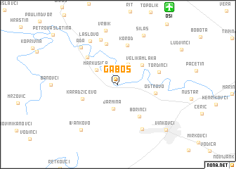 map of Gaboš