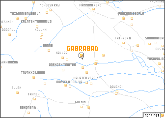 map of Gabrābād