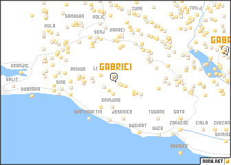 map of Gabrići