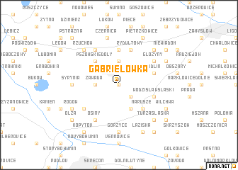 map of Gabrielówka