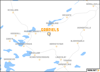 map of Gabriels