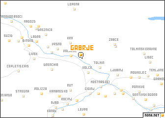 map of Gabrje