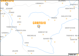 map of Gabrovo