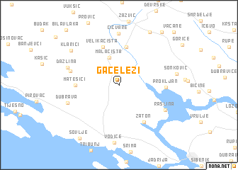 map of Gaćelezi