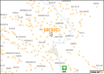 map of Gaćevci