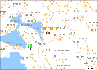 map of Gačevići