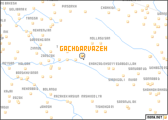 map of Gach Darvāzeh