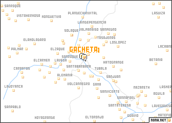 map of Gachetá