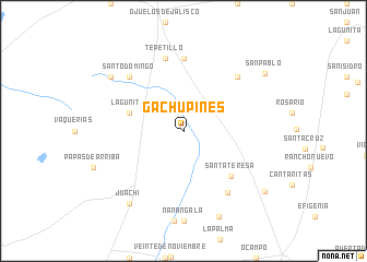 map of Gachupines