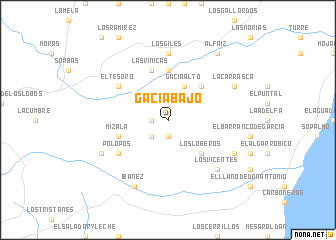 map of Gacia Bajo