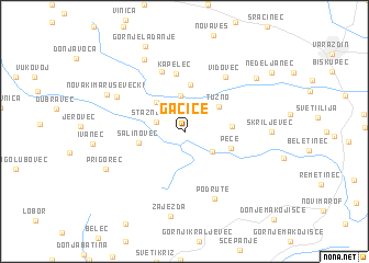 map of Gačice