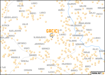 map of Gačići