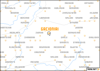 map of Gačioniai