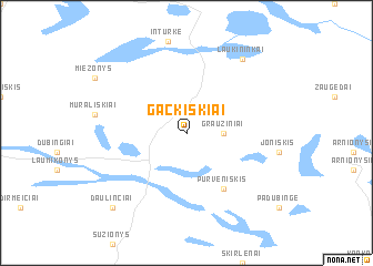 map of Gackiškiai