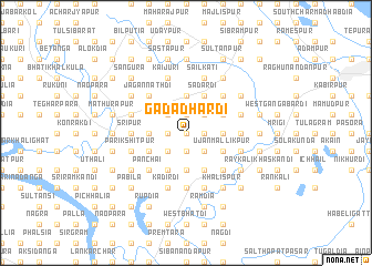 map of Gadādhardi