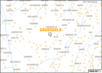 map of Gadānwāla