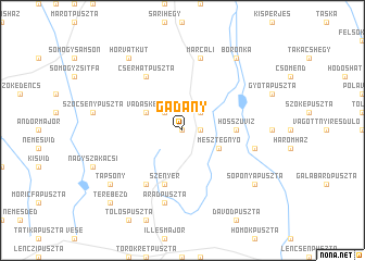 map of Gadány