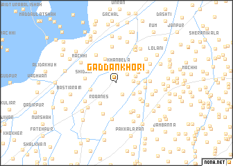 map of Gāddān Khori