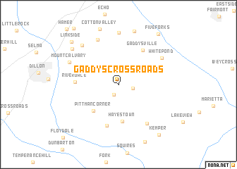 map of Gaddys Crossroads