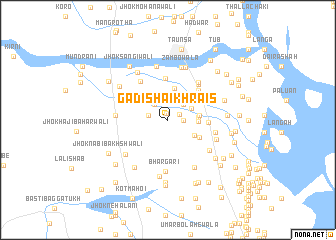 map of Gādi Shaikh Raīs