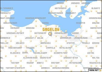 map of Gägelow