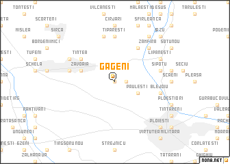 map of Găgeni