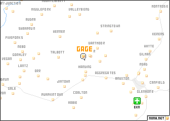 map of Gage