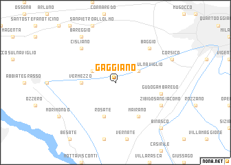 map of Gaggiano