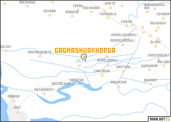 map of Gagma-Shua Khorga