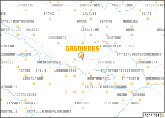 map of Gagnières