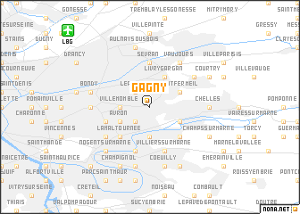map of Gagny