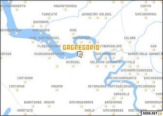 map of Gã Gregório
