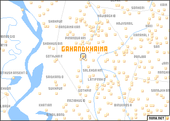 map of Gāhand Khaima