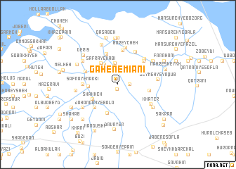 map of Gāhen-e Mīānī