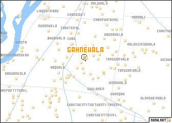 map of Gāhnewāla