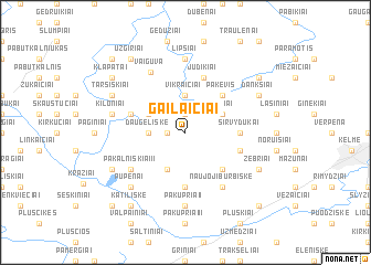 map of Gailaičiai