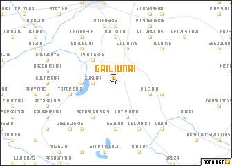 map of Gailiūnai