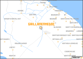 map of Gaillan-en-Médoc