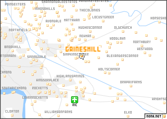 map of Gaines Mill