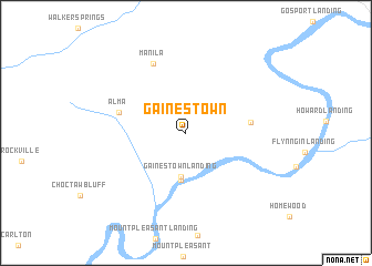 map of Gainestown