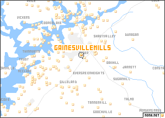 map of Gainesville Mills