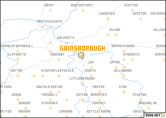 map of Gainsborough