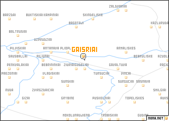 map of Gaisriai