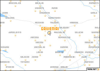 map of Gaiveniai